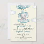 Sweet Little Peanut is on the way Baby shower 招待状 (正面)
