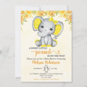 Sweet Little Peanut is on the way Baby shower Girl 招待状 (正面)