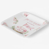 Sweet Little Princess Pink Cake 1st Birthday ペーパープレート (傾斜あり)