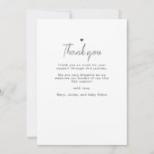 Sweet Little Pumpkin 9 Photo Collage Baby Shower サンキューカード (裏面)