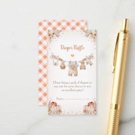 Sweet Little Pumpkin Autumn Baby Shower かわいい秋のベビーシ エンクロージャーカード