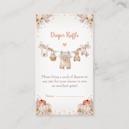 Sweet Little Pumpkin Autumn Baby Shower かわいい秋のベビーシ エンクロージャーカード