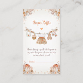 Sweet Little Pumpkin Autumn Baby Shower エンクロージャーカード