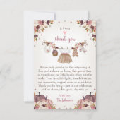 Sweet Little Pumpkin Autumn Baby Shower  サンキューカード (正面)