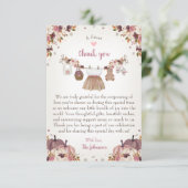 Sweet Little Pumpkin Autumn Baby Shower  サンキューカード (スタンド正面)