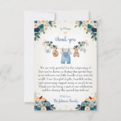 Sweet Little Pumpkin Autumn Baby Shower サンキューカード (正面)