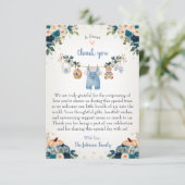 Sweet Little Pumpkin Autumn Baby Shower サンキューカード (スタンド正面)