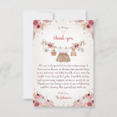 Sweet Little Pumpkin Autumn Baby Shower  サンキューカード (正面)