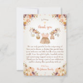 Sweet Little Pumpkin Autumn Baby Shower サンキューカード (正面)