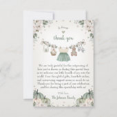 Sweet Little Pumpkin Autumn Baby Shower サンキューカード (正面)