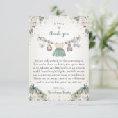 Sweet Little Pumpkin Autumn Baby Shower サンキューカード (スタンド正面)