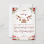 Sweet Little Pumpkin Autumn Baby Shower  サンキューカード (正面)