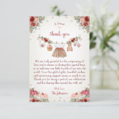 Sweet Little Pumpkin Autumn Baby Shower  サンキューカード (スタンド正面)