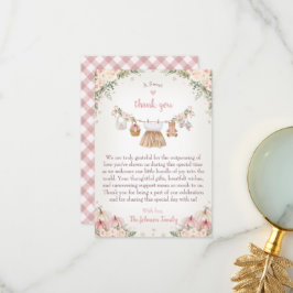 Sweet Little Pumpkin Autumn Baby Shower サンキューカード