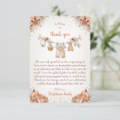 Sweet Little Pumpkin Autumn Baby Shower  サンキューカード (スタンド正面)