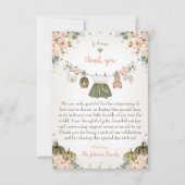 Sweet Little Pumpkin Autumn Baby Shower  サンキューカード (正面)