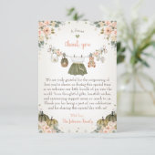 Sweet Little Pumpkin Autumn Baby Shower  サンキューカード (スタンド正面)