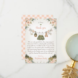 Sweet Little Pumpkin Autumn Baby Shower  サンキューカード