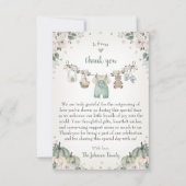 Sweet Little Pumpkin Autumn Baby Shower サンキューカード (正面)