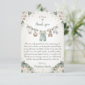 Sweet Little Pumpkin Autumn Baby Shower サンキューカード (スタンド正面)