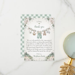 Sweet Little Pumpkin Autumn Baby Shower サンキューカード