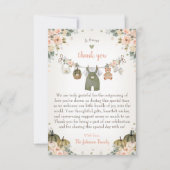 Sweet Little Pumpkin Autumn Baby Shower  サンキューカード (正面)