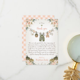 Sweet Little Pumpkin Autumn Baby Shower  サンキューカード