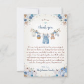 Sweet Little Pumpkin Autumn Baby Shower サンキューカード (正面)