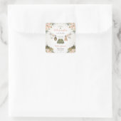 Sweet Little Pumpkin Autumn Baby Shower スクエアシール (バッグ)