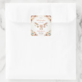 Sweet Little Pumpkin Autumn Baby Shower スクエアシール (バッグ)