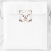 Sweet Little Pumpkin Autumn Baby Shower スクエアシール (バッグ)