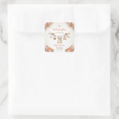 Sweet Little Pumpkin Autumn Baby Shower スクエアシール (バッグ)