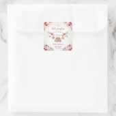 Sweet Little Pumpkin Autumn Baby Shower  スクエアシール (バッグ)