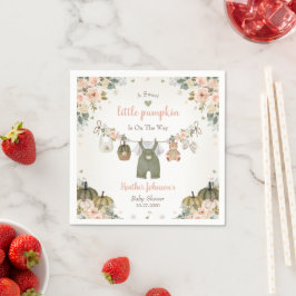 Sweet Little Pumpkin Autumn Baby Shower スタンダードカクテルナプキン