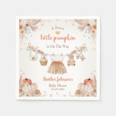 Sweet Little Pumpkin Autumn Baby Shower スタンダードカクテルナプキン (正面)