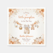 Sweet Little Pumpkin Autumn Baby Shower スタンダードカクテルナプキン (正面)