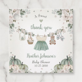 Sweet Little Pumpkin Autumn Baby Shower フェイバータグ