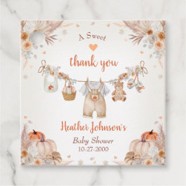 Sweet Little Pumpkin Autumn Baby Shower フェイバータグ