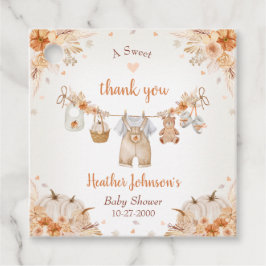 Sweet Little Pumpkin Autumn Baby Shower フェイバータグ