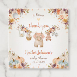 Sweet Little Pumpkin Autumn Baby Shower フェイバータグ