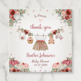 Sweet Little Pumpkin Autumn Baby Shower フェイバータグ