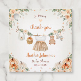 Sweet Little Pumpkin Autumn Baby Shower フェイバータグ