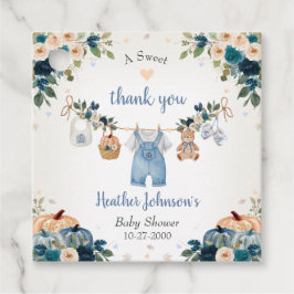 Sweet Little Pumpkin Autumn Baby Shower フェイバータグ