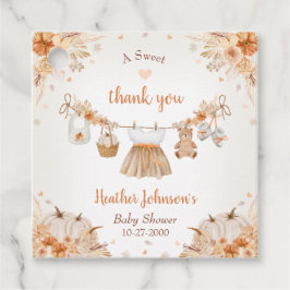 Sweet Little Pumpkin Autumn Baby Shower フェイバータグ