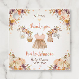 Sweet Little Pumpkin Autumn Baby Shower フェイバータグ