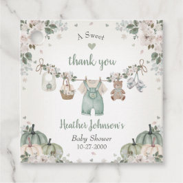 Sweet Little Pumpkin Autumn Baby Shower フェイバータグ