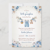 Sweet Little Pumpkin Autumn Baby Shower 招待状 (正面)
