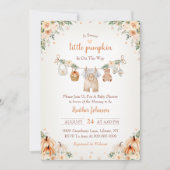 Sweet Little Pumpkin Autumn Baby Shower 招待状 (正面)