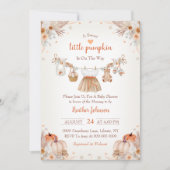 Sweet Little Pumpkin Autumn Baby Shower Invitation 招待状 (正面)