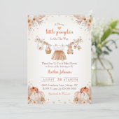 Sweet Little Pumpkin Autumn Baby Shower Invitation 招待状 (スタンド正面)